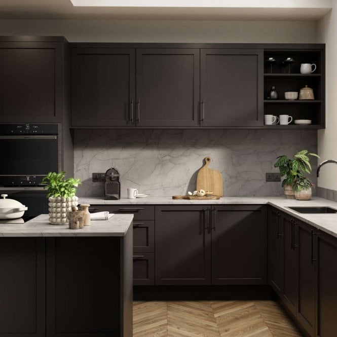 Bushboard 3000 x 600 x 8mm OMEGA Sleek Emperdora Marble Square Edge Laminate Splashback