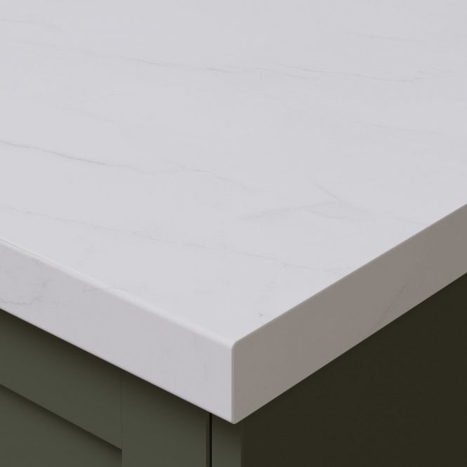 Bushboard 4100 x 600 x 38mm OMEGA Classic Paros Marble Postformed Worktop