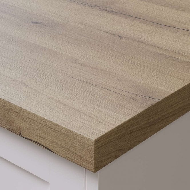 Bushboard 4100 x 620 x 38mm OMEGA Modern Ashdown Oak Square Edge Worktop