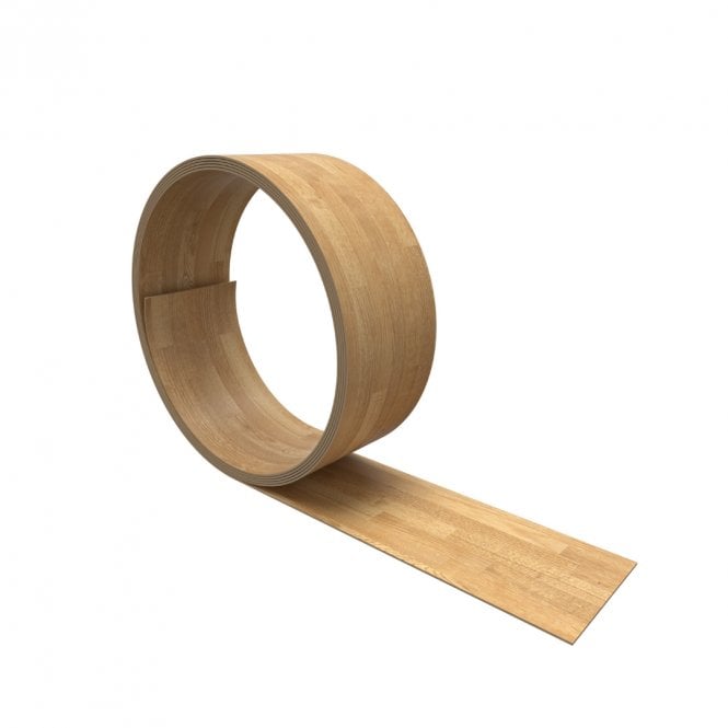 Bushboard OMEGA Modern Natural Block Oak Square Edged Worktop Edging Strip 3000mm x 42mm