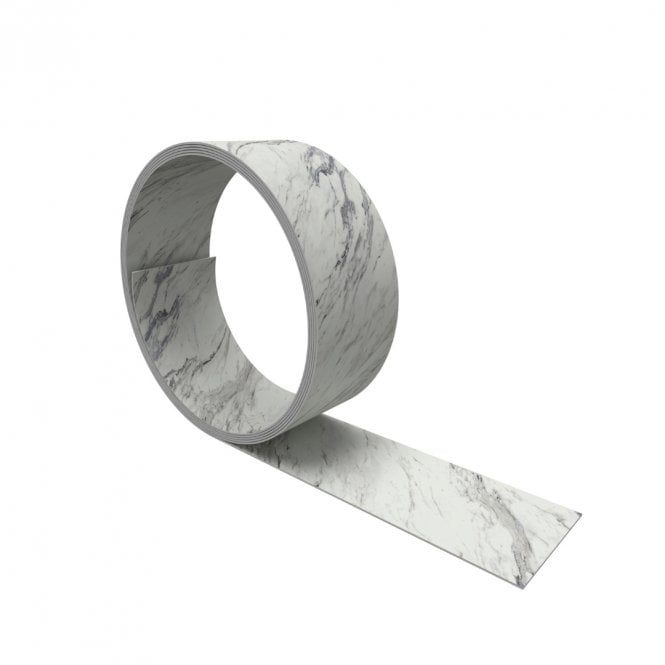 Bushboard OMEGA Sleek Calcutta Marble Square Edged Worktop Edging Strip 3000mm x 28mm