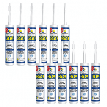 12x Clear CT1 Sealant & Construction Adhesive 290ml
