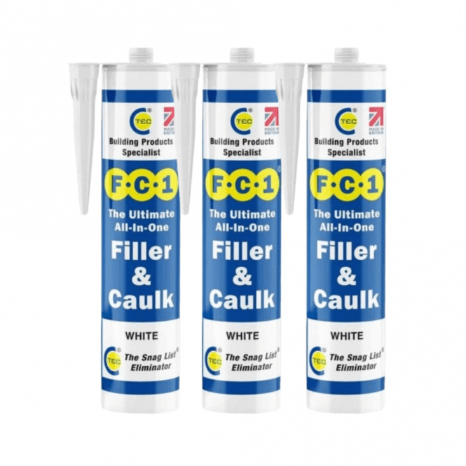C-TEC 3 x FC1 All-In-One Filler and Caulk 310ml 