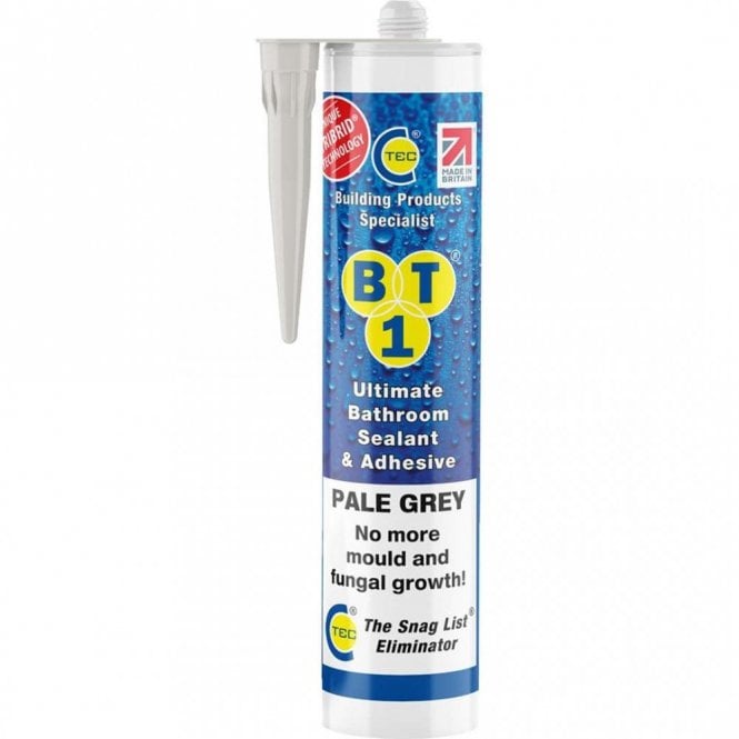 C-TEC 6x BT1 Pale Grey Ultimate Bathroom Sealant & Adhesive 290ml 