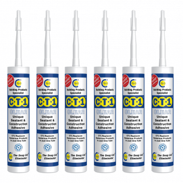 6x Clear CT1 Sealant & Construction Adhesive 290ml