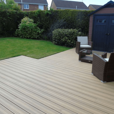Oak Ultra Guard Composite Decking Board 3660x138x22mm