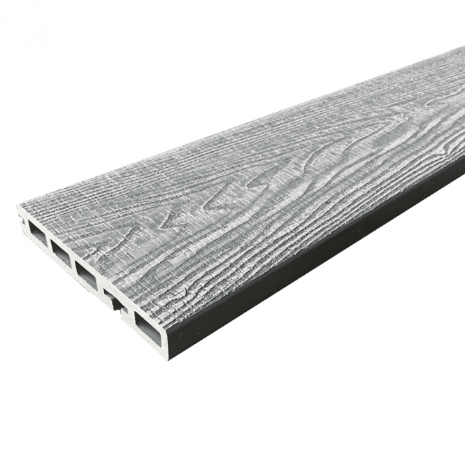 Castle Salt Lake Silver Forest Bullnose Composite Decking Board 3600x145x22mm