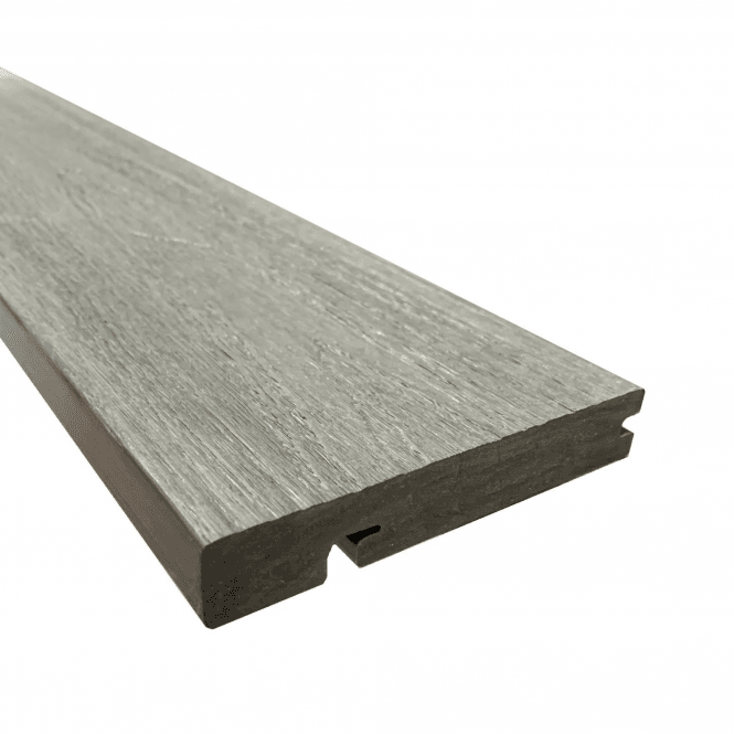 Castle Silver Grey Ultra Guard Bullnose Composite Decking Board 3660x138x22mm