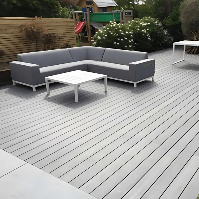Castle Silver Grey Ultra Guard Composite Decking Board 3660x138x22mm