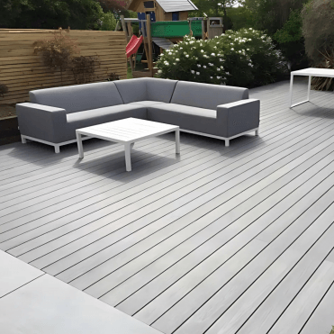 Silver Grey Ultra Guard Composite Decking Board 3660x138x22mm