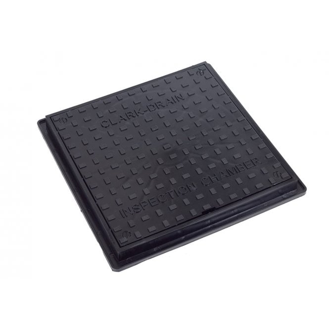 Clark Drain 380mm x 380mm Plastic Manhole Cover & Frame 2.5-Tonne CD300