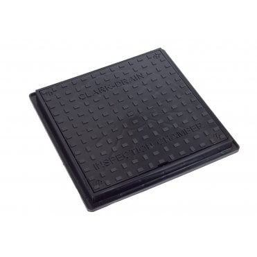 380mm x 380mm Plastic Manhole Cover & Frame 2.5-Tonne CD300