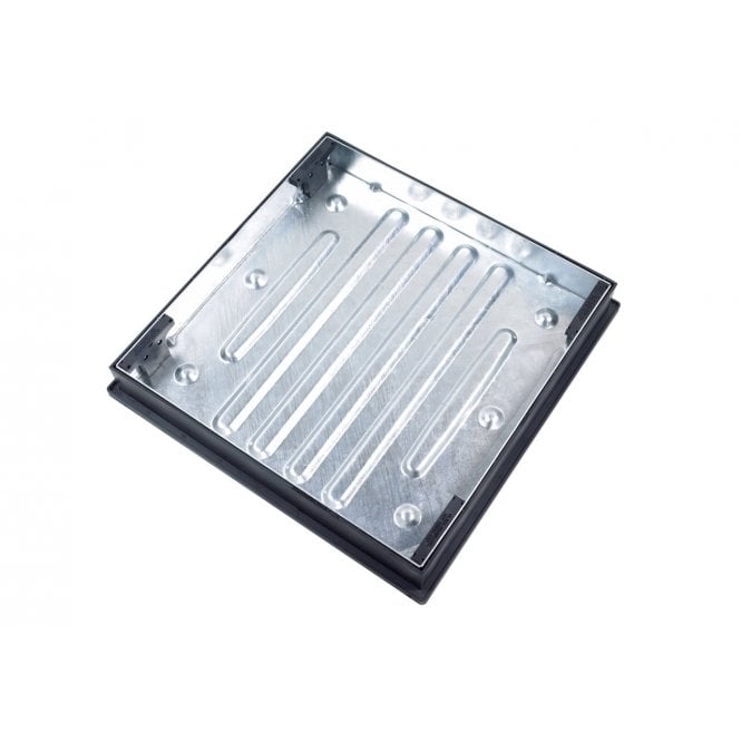 Clark Drain 600mm x 600 x 80mm Galvanised Recessed Block Paving Manhole Cover & Frame 10-Tonne CD791R
