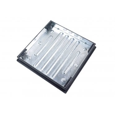 600mm x 600 x 80mm Galvanised Recessed Block Paving Manhole Cover & Frame 10-Tonne CD791R