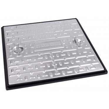 600mm x 600mm Galvanised Manhole Cover & Frame 5-Tonne PC7BG Solid Top