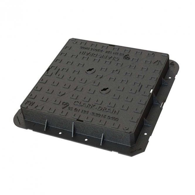 Clark Drain CD 1659 KMD 675x675x100mm D400 Ductile Iron Manhole Cover & Frame