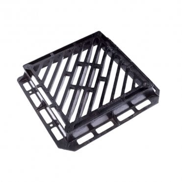 CD 732 KMD 600x600x100 D400 Ductile Iron Hinged Triangular Gully Grating & Frame