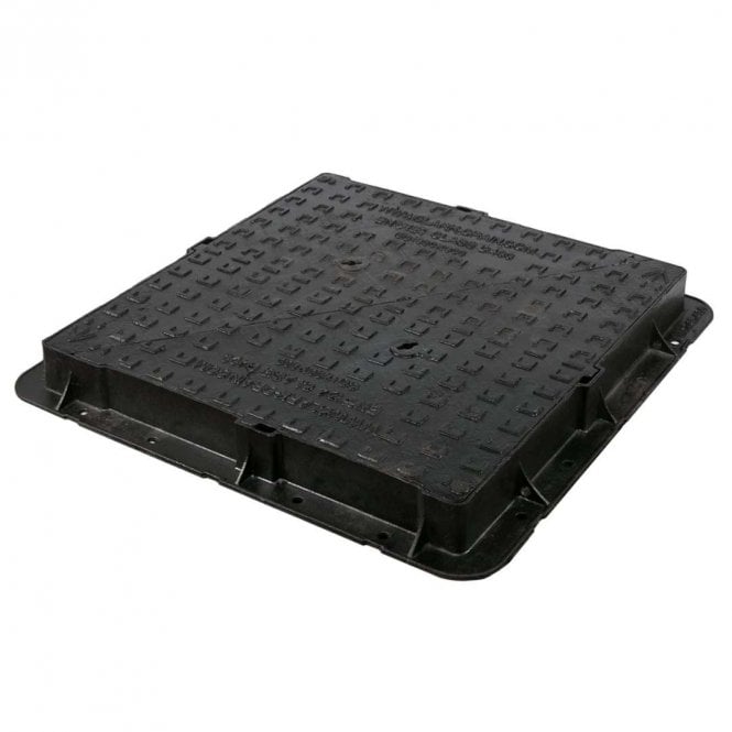 Clark Drain CD 751H KMD 900x900x100mm D400 Double Triangle Ductile Iron Manhole Cover & Frame