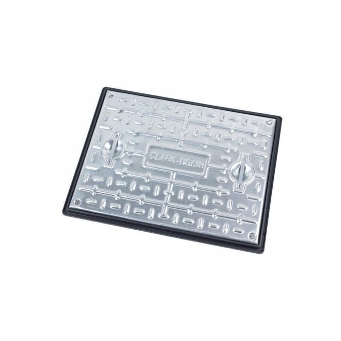 Clark Drain Galvanised Steel/Black Manhole Cover 5T Locking PC6BG3