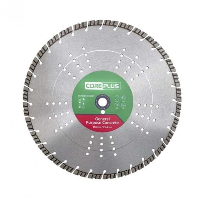 CorePlus Diamond Blade gp Concrete 450mm 25 Bore