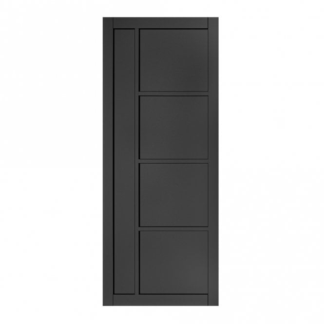 Deanta Black Pre-Finished Brixton Internal Door