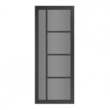 Black Pre-Finished Brixton Tinted Glaze Internal Door