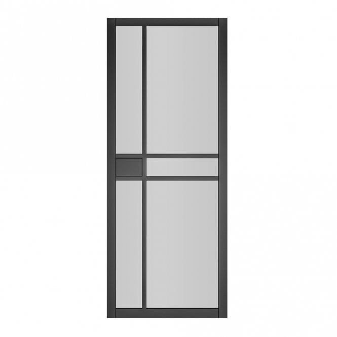 Deanta Black Pre-Finished Dalston Glazed Internal Door