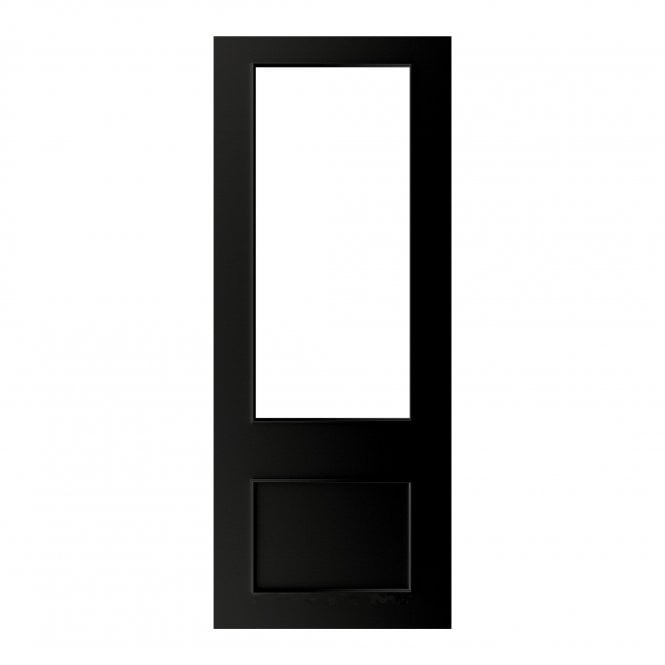 Deanta Black Sandringham Bevelled Glaze Internal Door