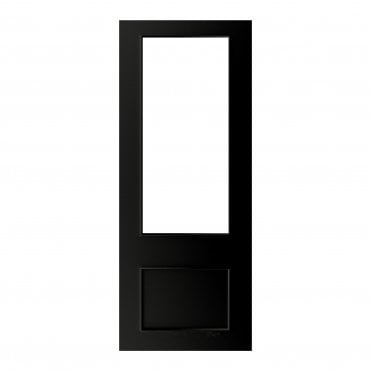Black Sandringham Bevelled Glaze Internal Door