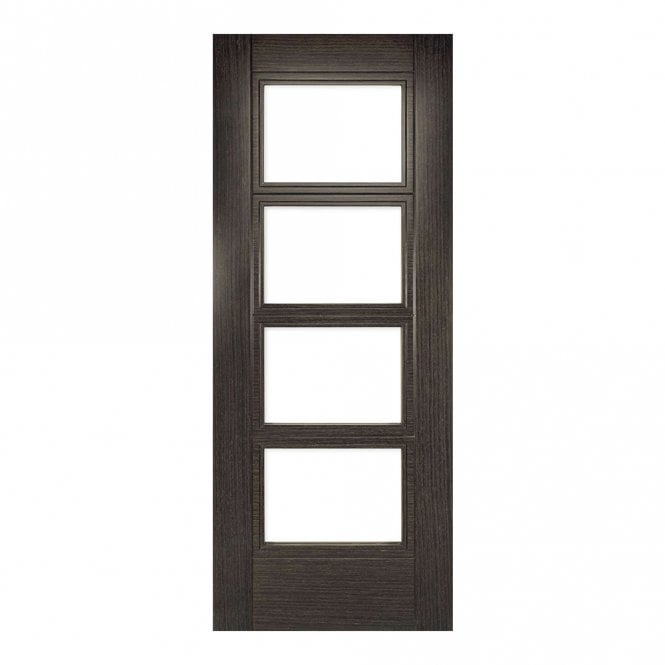 Deanta Dark Grey Ash Montreal Glazed Fd30 Internal Fire Door
