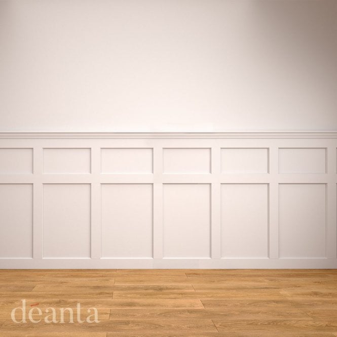 Deanta Hampton White Primed Wall Panelling Pack
