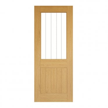 Oak Pre-Finished Ely 2 Panel Glazed Internal Door