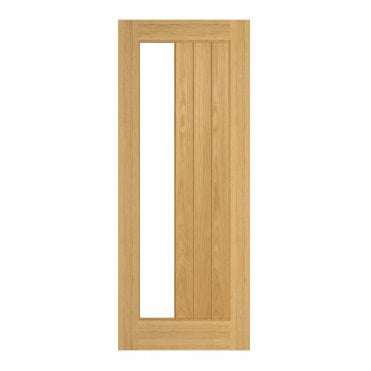 Oak Pre-Finished Ely Glazed 1Sl Fd30 Internal Fire Door