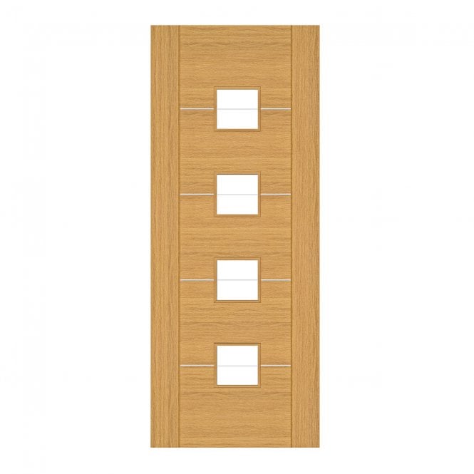 Deanta Oak Pre-Finished Valencia Glazed Internal Door