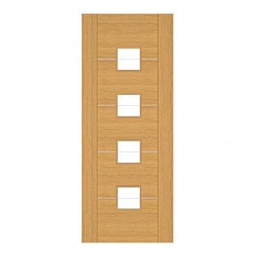 Oak Pre-Finished Valencia Glazed Internal Door