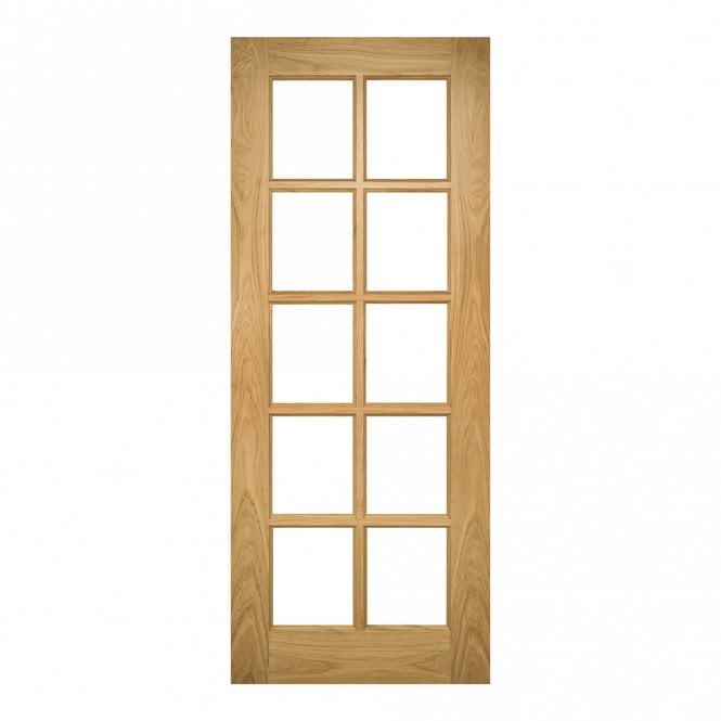 Deanta Oak Un-Finished Bristol Bevelled Glaze Internal Door