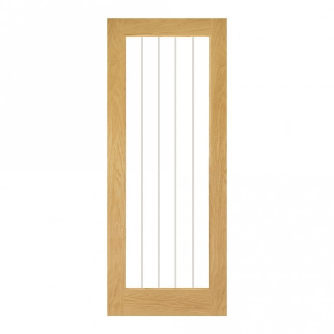 Deanta Oak Un-Finished Ely Glazed (1L Full) Internal Door
