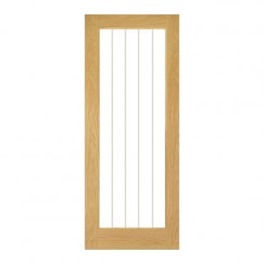 Oak Un-Finished Ely Glazed (1L Full) Internal Door