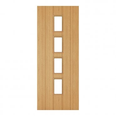 Oak Un-Finished Galway Glazed Internal Door