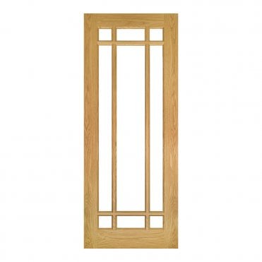 Oak Un-Finished Kerry Bevelled Glaze Internal Door