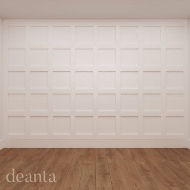 Shaker White Primed Wall Panelling Pack