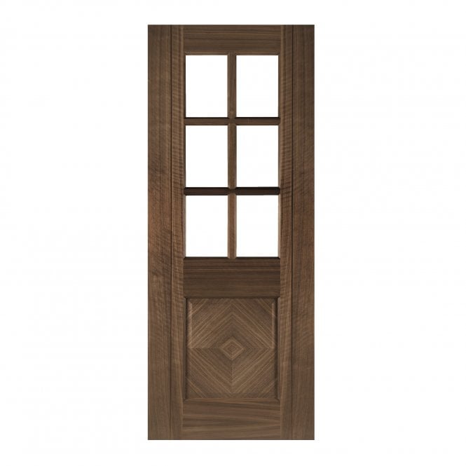 Deanta Walnut Pre-Finished Kensington Bevelled Glaze Interior Door