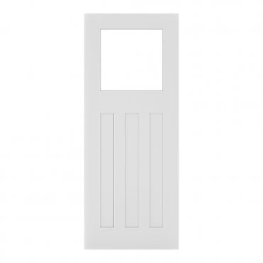 White Primed Cambridge Glazed Internal Door