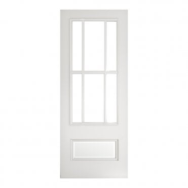 White Primed Canterbury Bevelled Glaze Internal Door