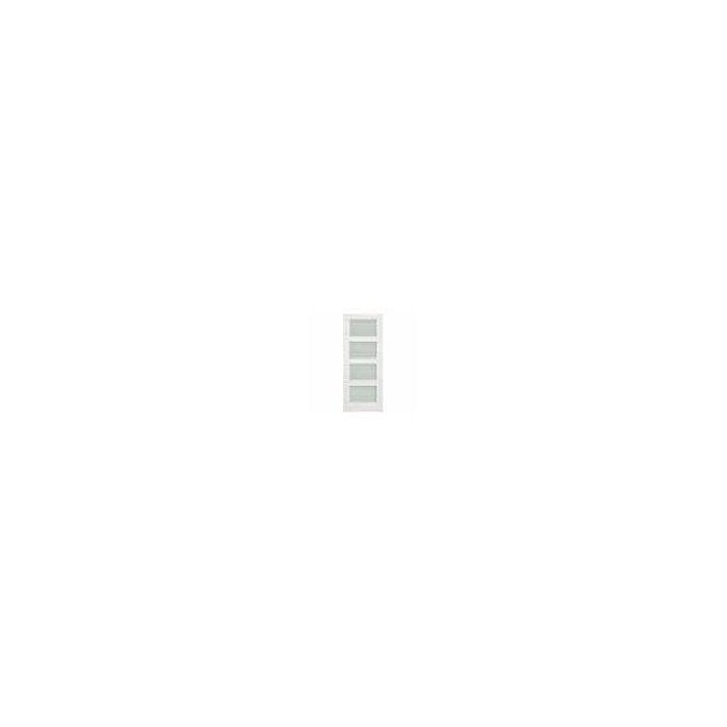 Deanta White Primed Coventry Frame Frosted Glaze Internal Door