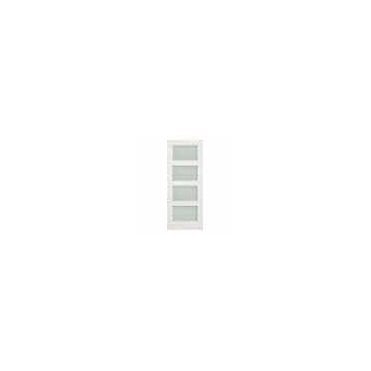 White Primed Coventry Frame Frosted Glaze Internal Door