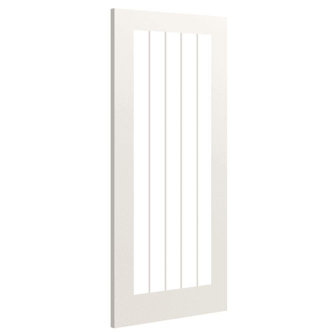 Deanta White Primed Ely Glazed (1L Full) Internal Door