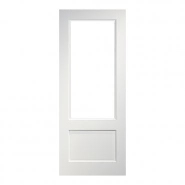 White Primed Madison Bevelled Glaze Internal Door