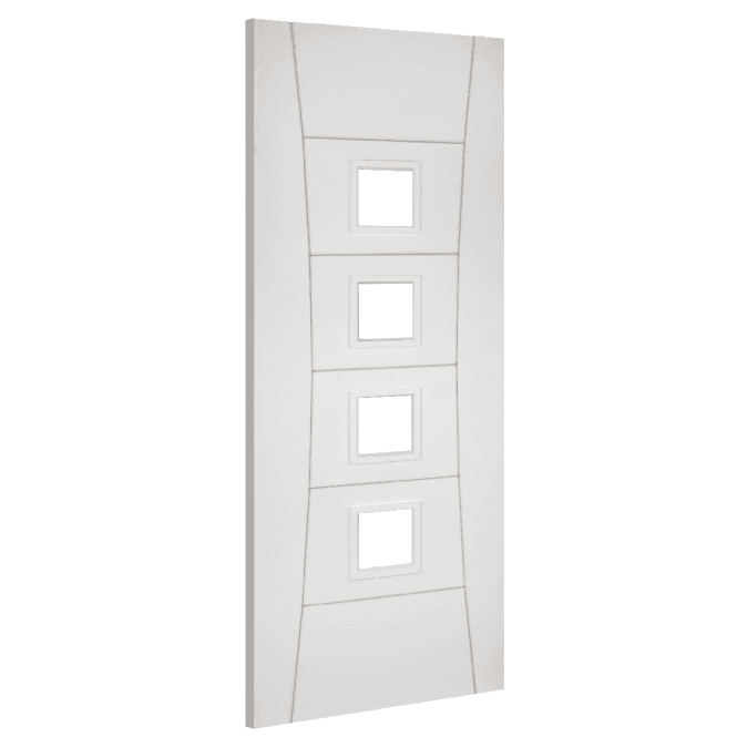 Deanta White Primed Pamplona Glazed Fd30 Internal Fire Door