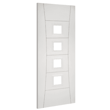 White Primed Pamplona Glazed Internal Door